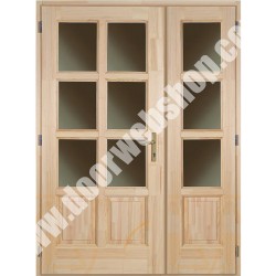 SZIKRA zweiflügelige Holz Eingangstür 140x210 cm