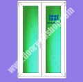 Drehkipp/dreh zweiflügelige Oknoplast Stulp-Balkontür ohne Aussengriff