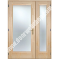 Voillverglaste zweiflügelige Holz Eingangstür