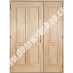HEVES zweiflügelige Holz Eingangstür 140x210 cm