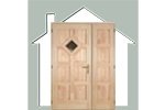 Zweiflügelige Holz Haustür Standard